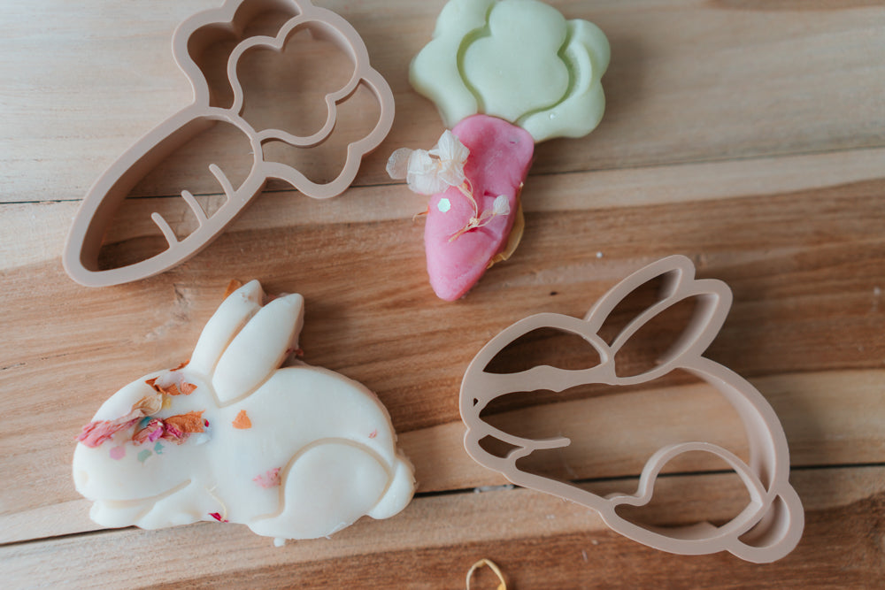 Mini Bunny + Carrot Cutter Set - Eco Playdough Tools